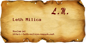 Leth Milica névjegykártya